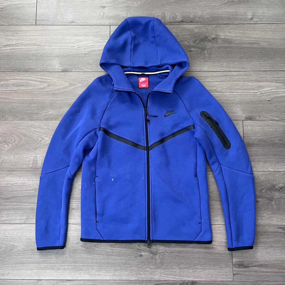 Nike Sportswear Tech Fleece Full-Zip Hoodie Blue Mens Small CU4489-480